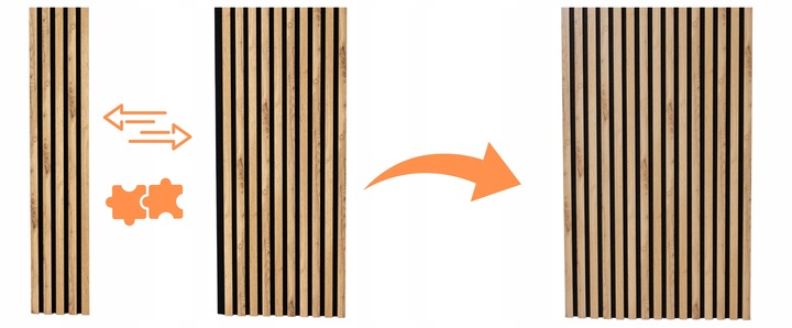 Lamele na Płycie Ścienne 135x46 Panele Dekoracyjne PREMIUM DĄB Różne Kolory