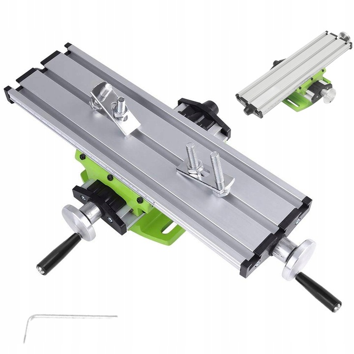 Stół przesuwny z trzema rowkami T do wiertarek i frezarek do wiertarek