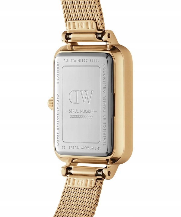 Zegarek damski Daniel Wellington Quadro Pressed Evergold 20 DW-DW00100557