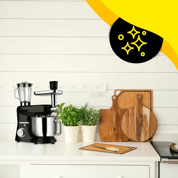 ROBOT KUCHENNY PLANETARNY Z MISĄ BLENDER MASZYNKA DO MIĘSA MIKSER 5w1 3200W