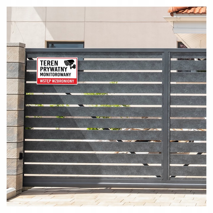 Tabliczka Teren Prywatny Monitorowany Wstęp Wzbroniony PCV 20x30 - 3 sztuki