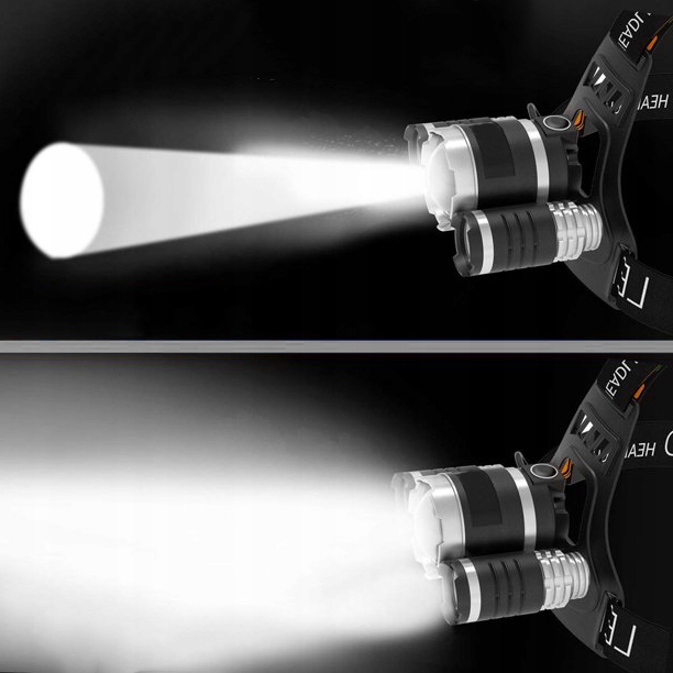 MOCNA LATARKA CZOŁOWA 3x LED CREE XM-L T6 CZOŁÓWKA