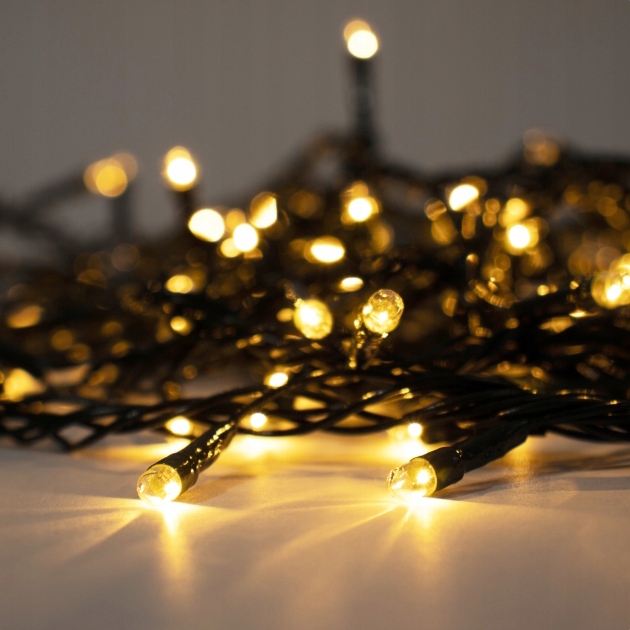 Ciepłe białe lampki choinkowe światełka zewnętrzne 1000LED 50m IP44 FLESH