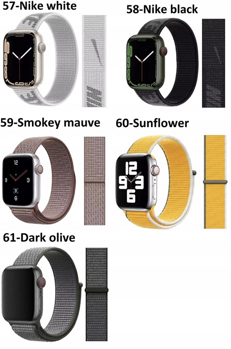 PASEK DO APPLE WATCH 2 3 4 5 6 7 8 9 SE ULTRA 2 38/40/41/42/44/45/49mm Rzep