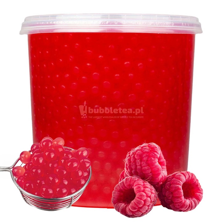 Kulki do Bubble Tea MALINA 3,4 kg | Popping boba kawior o smaku owocowym