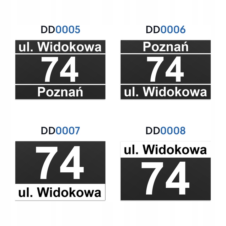 Numer Domu Na Dom Tabliczka Adresowa z Numerem Domu Czarna 32x21 4 dystanse