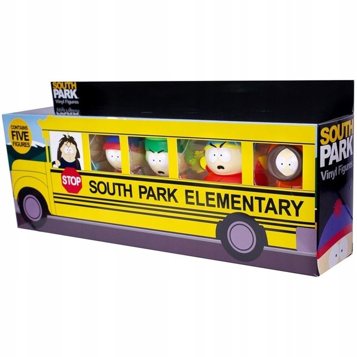 FIGURKI SOUTH PARK WINYLOWE 5PAK SCHOOL BUS CARTMAN STAN KENNY KYLE BUTTERS