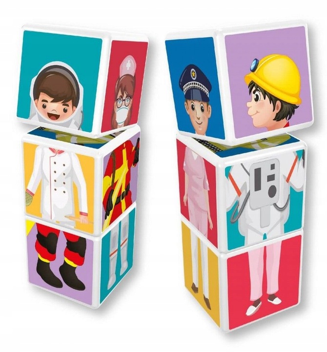 Zabawka dla dzieci SMILY PLAY Klocki Magnetyczne 12 Zawodów SP83465