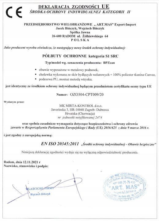 Półbuty robocze z podnoskiem MĘSKIE buty ochronne BHP do pracy WYGODNE r.42