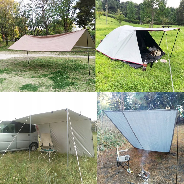 2X2M SŁUPKI NAMIOTOWE TELESKOPOWY Z STAL DO MARKIZY KEMPINGU REGULOWANY