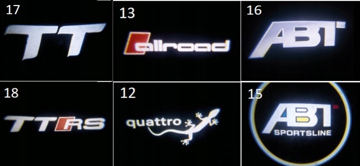 LED LOGO PROJEKTOR AUDI A1 A3 A4 A5 A6 A7 A8 Q3 Q5 Q7 R8 TT