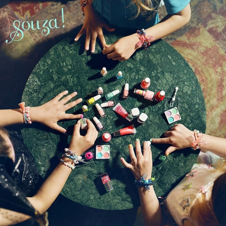 Zestaw 12 lakierów do paznokci peel-off z dla dzieci 4+, na prezent, Souza!