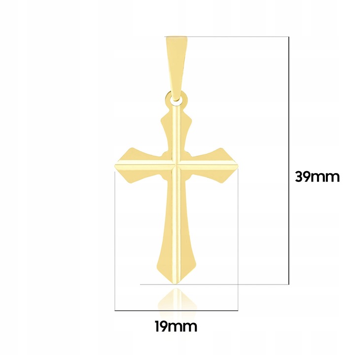 ZŁOTY ŁAŃCUSZEK KOMUNIJNY PR. 925 585 WISIOREK KRZYŻYK DLA CHŁOPCA + GRAWER
