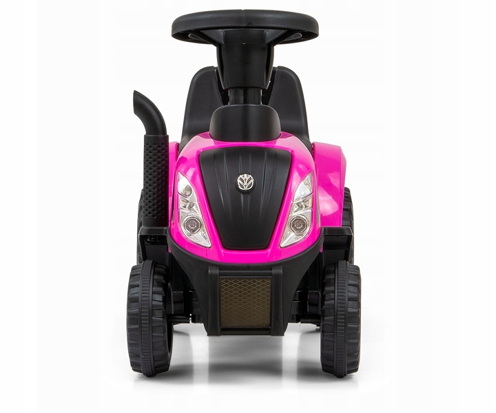 Jeździk TRAKTOR Z PRZYCZEPKĄ GRABKI ŁOPATKA New Holland T7 auto różowy pink