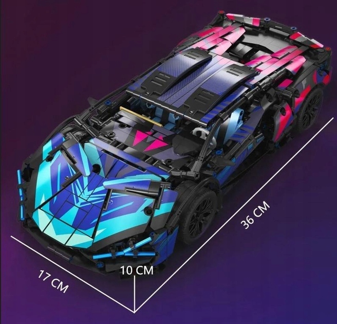 Lamborghini Model 1:14 1314 elementów Klocki konstrukcyjne Cyberpunk