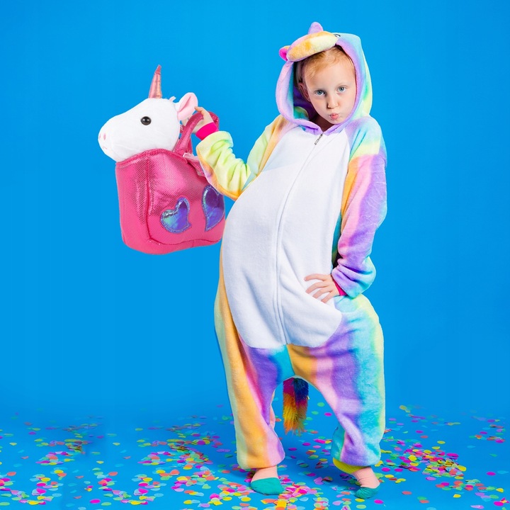 JEDNOROŻEC PLUSZOWY MIEKKI MIĘCIUTKI KONIK PRZYTULANKA PLUSZAK W TOREBCE