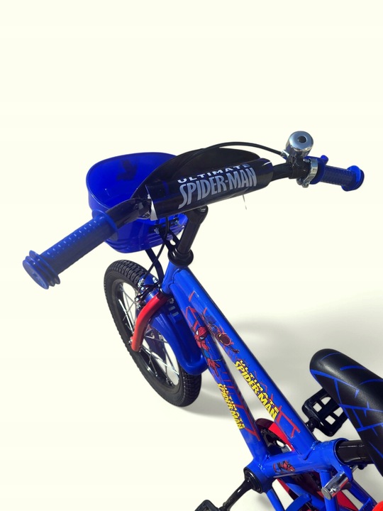 Rower Rowerek Dziecięcy 16 Cali SPIDERMAN Dla Chłopca Kółka Boczne Koszyk