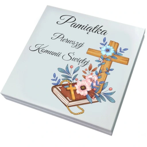 Pudełko ala koperta Pamiątka I Komunii na pieniądze prezent chrzestnej