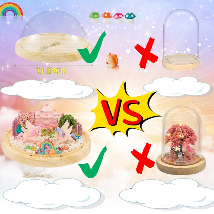 ZESTAW LAMPKA NOCNA Z POZYTYWKĄ DO TWORZENIA JEDNOROŻCÓW DLA DZIEWCZYNEK