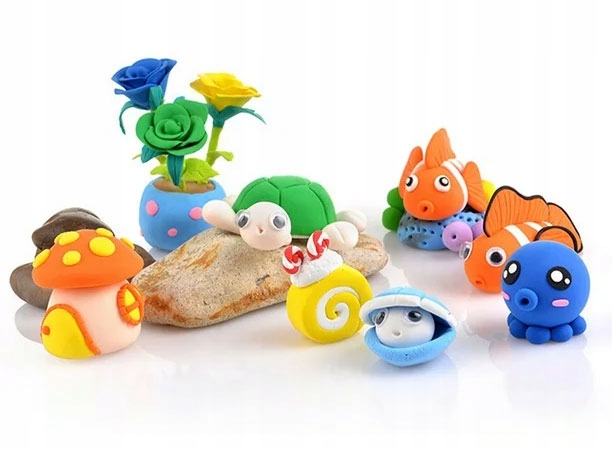 CLAYDOLL PIANKOLINA MASA PLASTYCZNA 24 sztuki BIG BOX + AKCESORIA + WALIZKA