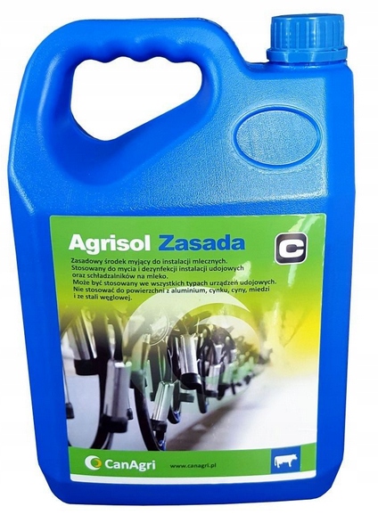 AGRISOL ZASADA I KWAS ŚRODEK DO MYCIA DOJAREK 5KG