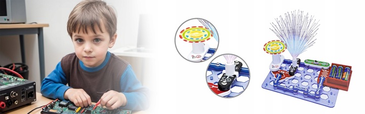 ZESTAW EDUKACYJNY MAŁY ELEKTRONIK EKSPERYMENTALNY ELEKTRYK NAUKA I ZABAWA