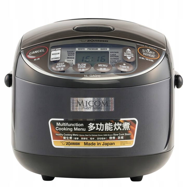 Ryżowar Rice cooker gotowanie na parze Zojirushi Micom NL-GAQ10 1L Czarny
