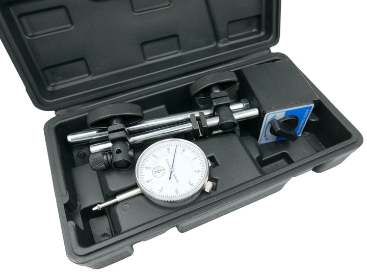 CZUJNIK ZEGAROWY + STATYW MAGNETYCZNY DO MIERZENIA BICIA W WALIZCE