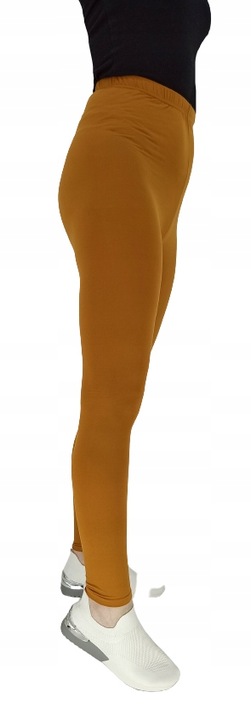 Leginsy DŁUGIE getry damskie MIODOWE BAMBUSOWE *S*