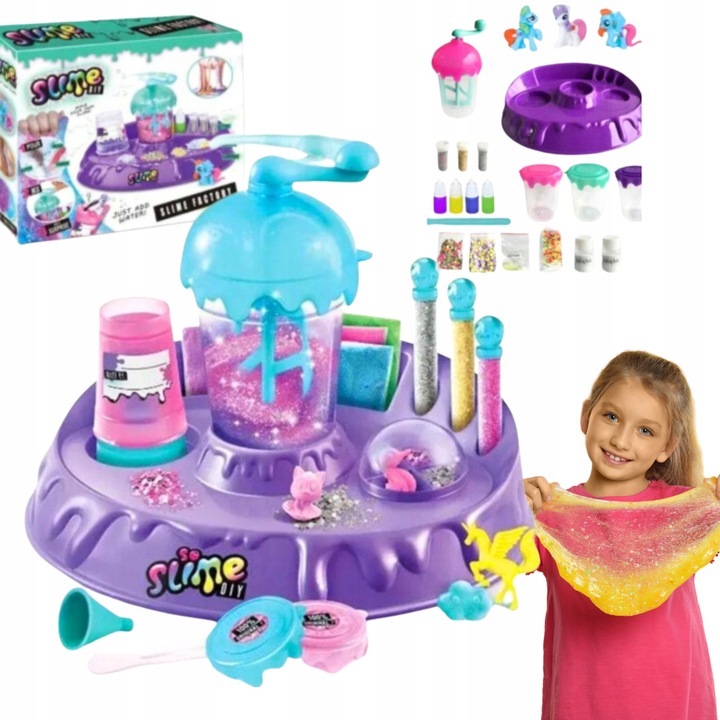 FABRYKA SLIME GLUTY DUŻY ZESTAW BROKAT SOSLIME FABRYKA DO ROBIENIA GLUTÓW