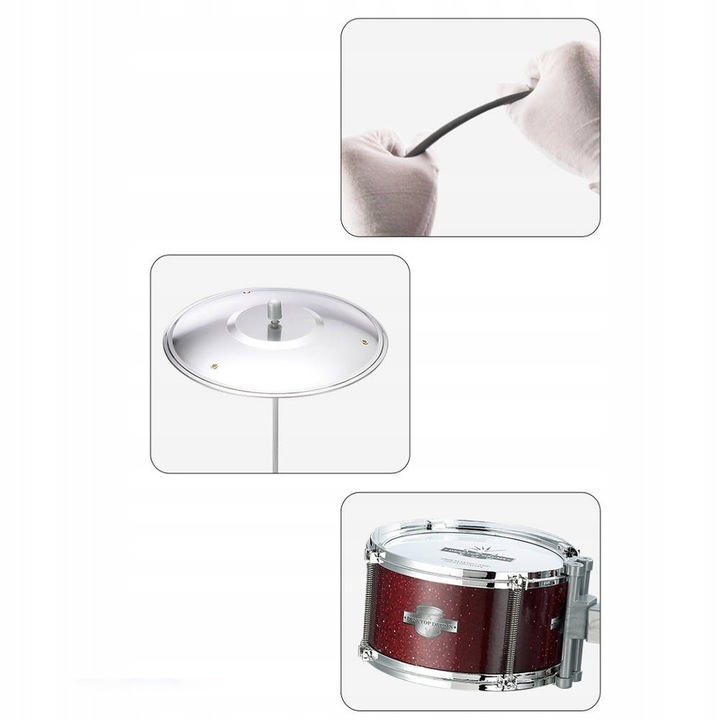 DUŻA PERKUSJA 5 BĘBNOWA KRZESEŁKO DLA DZIECKA BĘBNY TALERZE INSTRUMNET