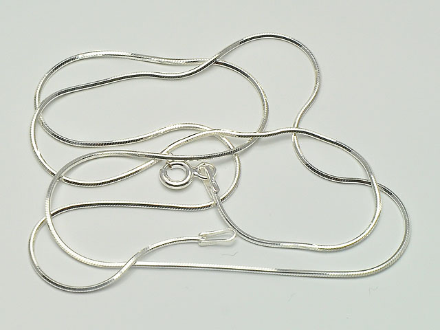 Srebrny Łańcuszek Srebro 925 Mocna Żmijka Żyłka Linka 45 cm Woreczek