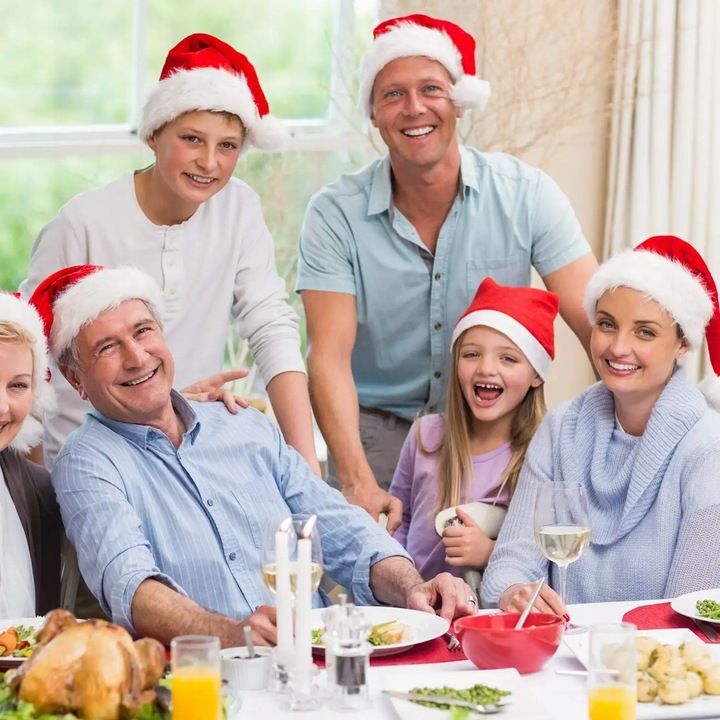 CZAPKA ŚWIĘTEGO MIKOŁAJA CZERWONA 22szt PRZEBRANIE STRÓJ KOSTIUM ŚWIĄTECZNY