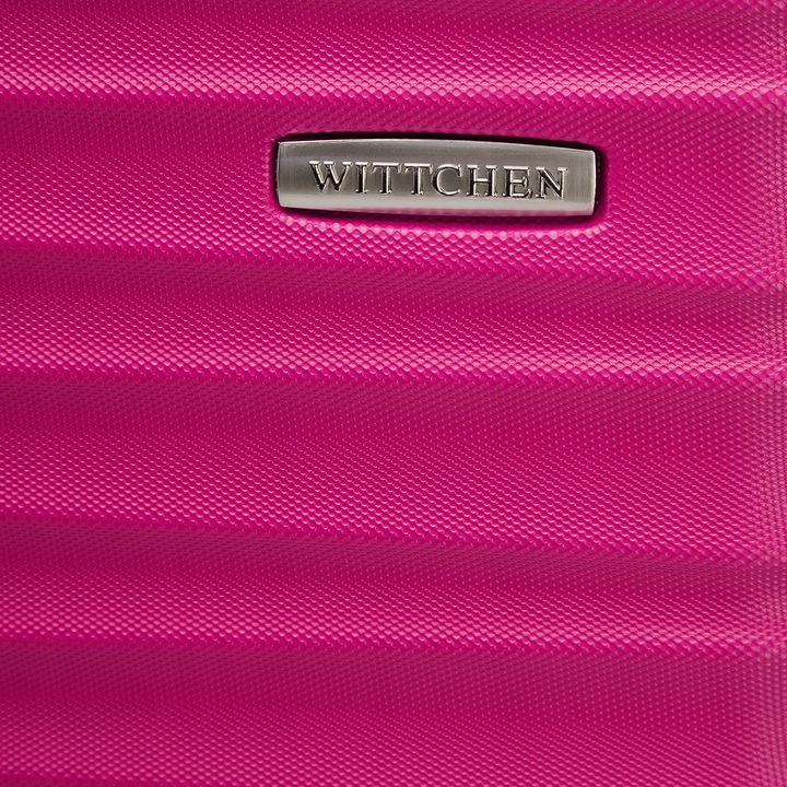 WITTCHEN średnia walizka z ABS-u żebrowana różowa