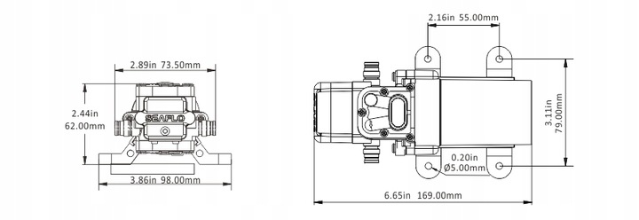 Pompa Wody Ciśnieniowa do UMYWALKI ZLEWU PRYSZNICA seaflow SFDP1-010-040-21