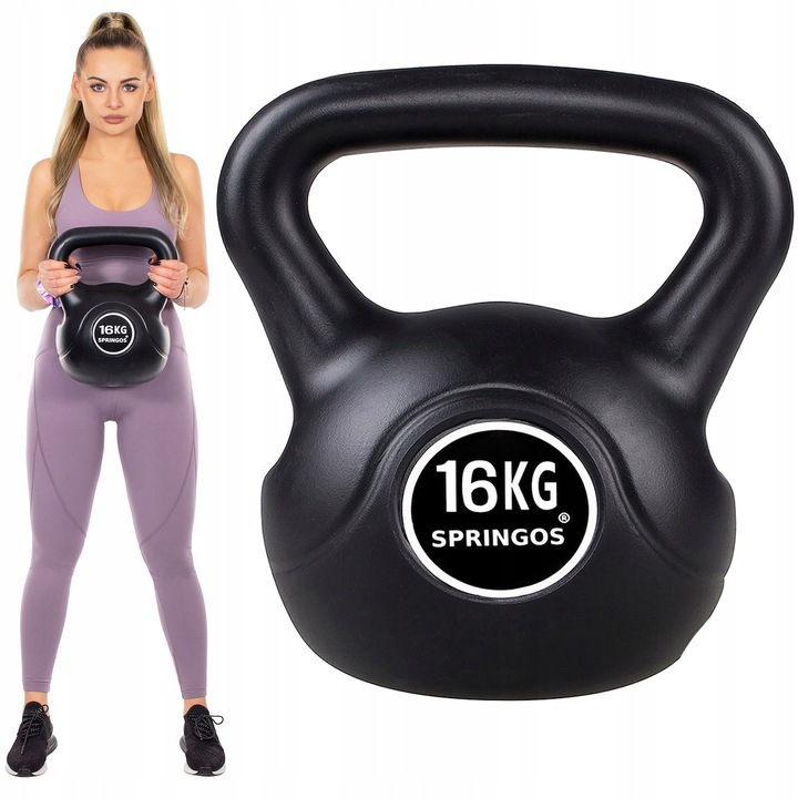 KETTLEBELL DO ĆWICZEŃ 16 KG KULA KETTLE HANTLA FITNESS ABS HANTEL CIĘŻAR