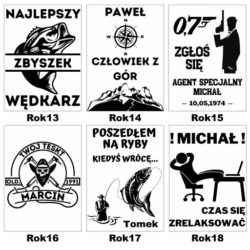 PREZENT NA URODZINY PIERSIÓWKA GRAWER 18 30 40 50