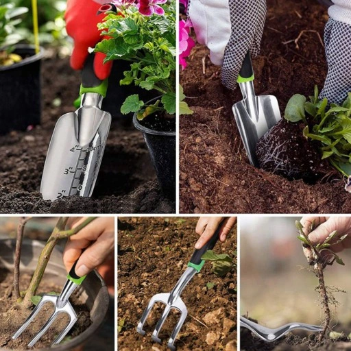 ZESTAW 5 SZTUK NARZĘDZIA DO OGRODU KOMPLET OGRODNIKA