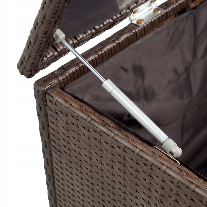 Skrzynia ogrodowa technorattan 360 l brązowy