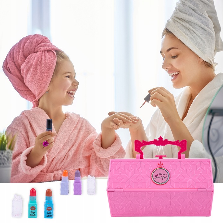 ZESTAW DO MALOWANIA MAKIJAŻU KUFEREK MAKE UP KOSMETYKI DLA DZIECI