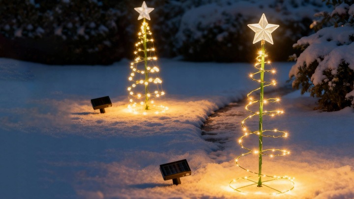 Choinka led lampki zewnętrzne ozdoba świetlna świąteczna do ogrodu 80 cm