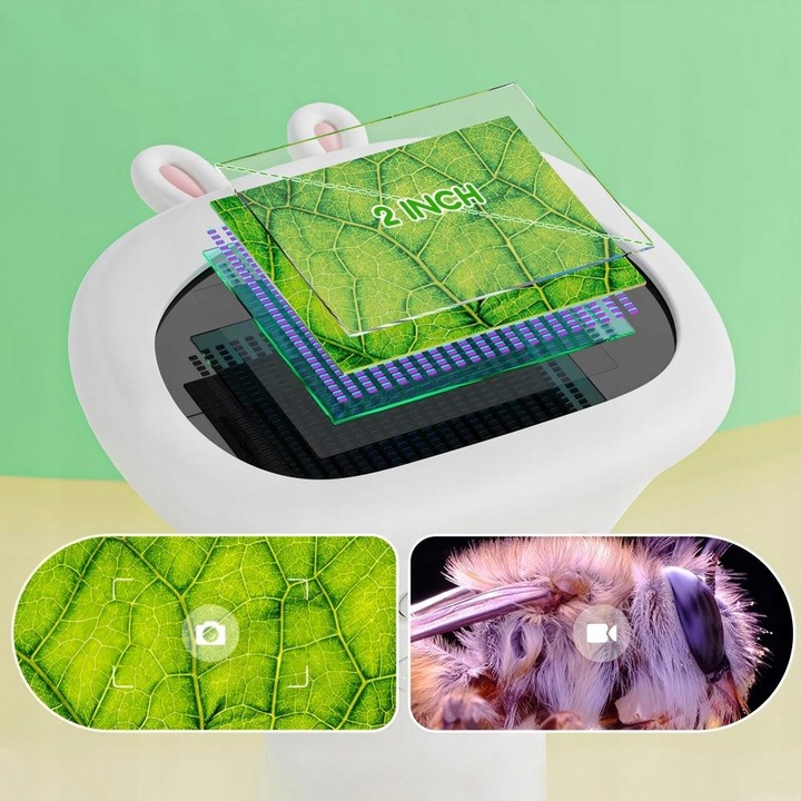 PRZENOŚNY KIESZONKOWY MIKROSKOP DLA DZIECI 1000X LED