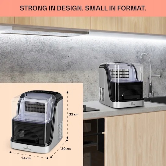 Kostkarka do lodu Klarstein Kristall Krystaliczny Przeźroczysty lód 15kg/24