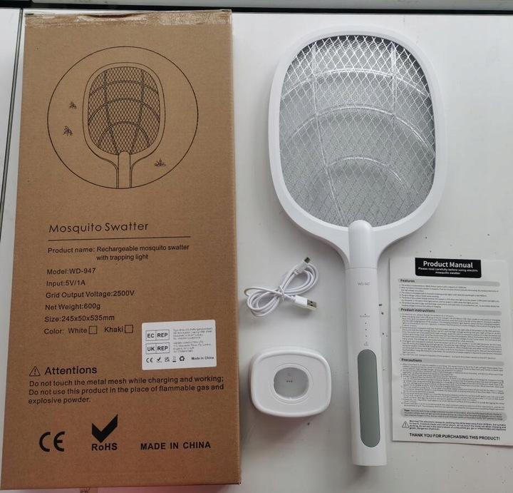 ELEKTRYCZNA ŁAPKA NA DUŻO OWADY PACKA NA KOMARY 3000V PALETKA OWADOBÓJCZA