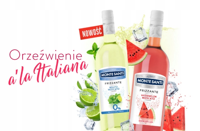MONTE SANTI MOIJTO I WATERMELON FRIZZANTE WINO 0% 2 X 750ML