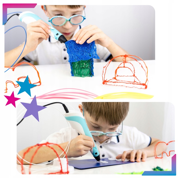 Długopis 3D drukarka dla dzieci pen zestaw + wkłady 110 METRÓW iPLA 3 D