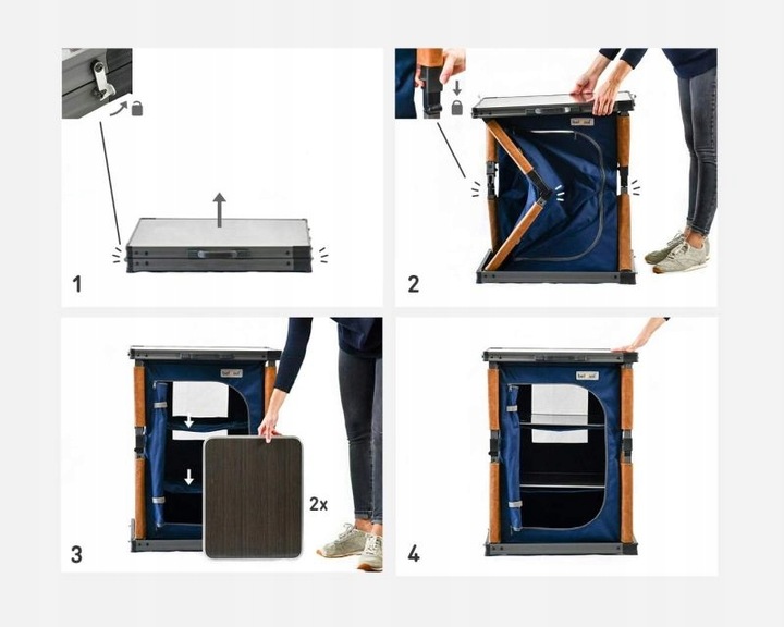Szafka kempingowa turystyczna składana pojedyncza Nancy - Bel Sol