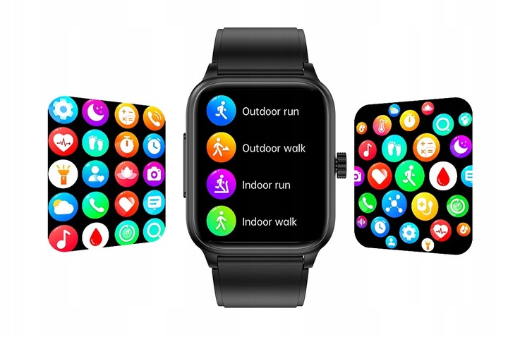 SMARTWATCH ZEGAREK TEMPERATURA CIAŁA POMIARU CUKRU GLUKOZA 3 PASKI HRV NFC