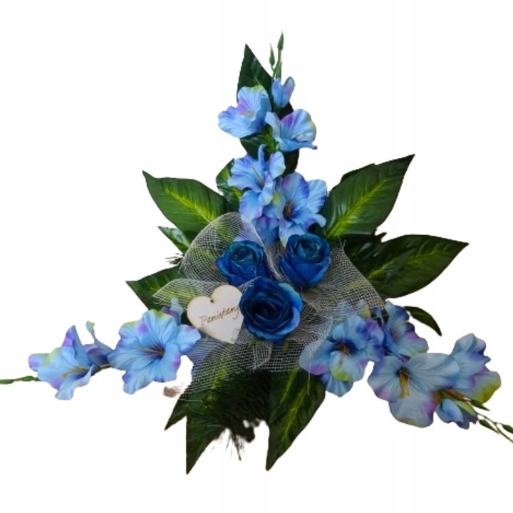 STROIKI NA CMENTARZ kompozycja stroik na grób kwiaty sztuczne w doniczce