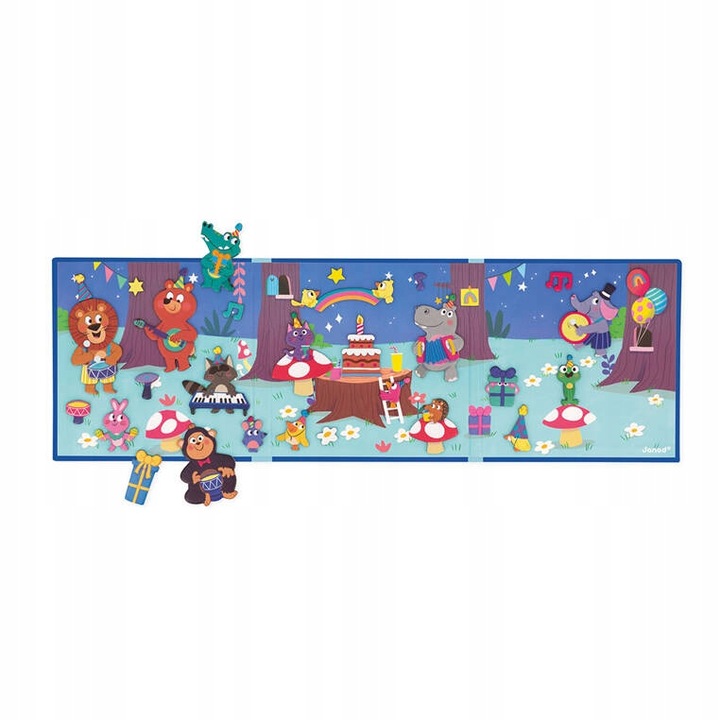 JANOD, Magnetyczna układanka Przyjęcie w lesie Magneti'stories 3+